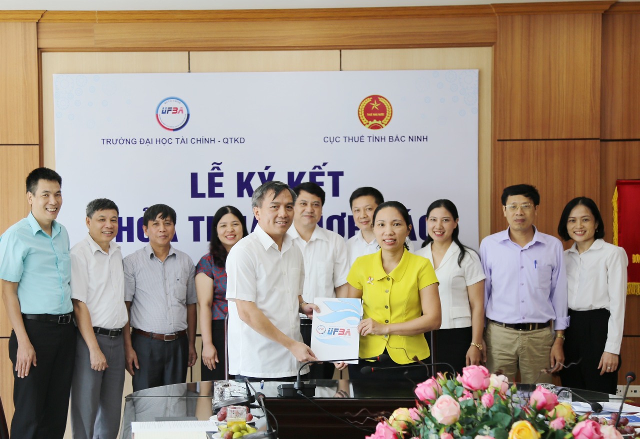 Lễ ký kết thỏa thuận hợp tác giữa Trường Đại học Tài chính – Quản trị kinh doanh và Cục Thuế tỉnh Bắc Ninh